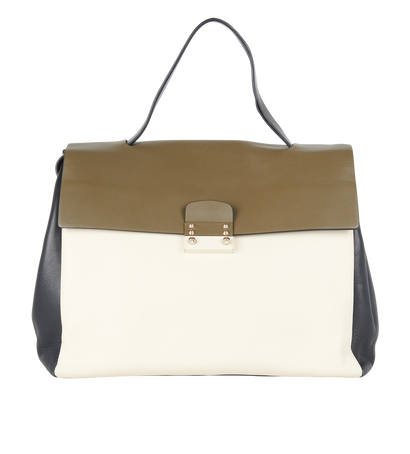 Tricolor Satchel, front view